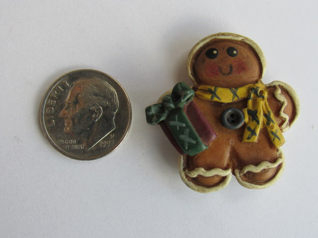 Needle Minder  ~ Gingerbread Man w/Gift