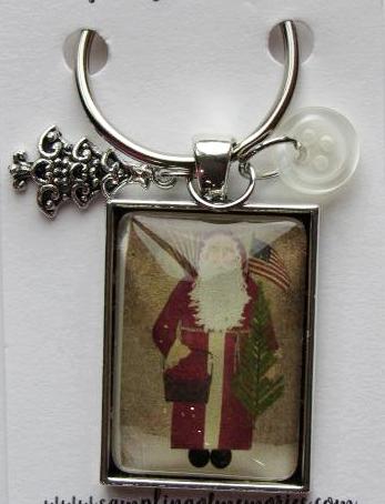 Sampling of Memories ~ Santa w/Flag Thread Keep (Very Limited # in-stock!)