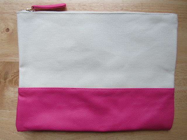 Pink & Canvas Project Bag