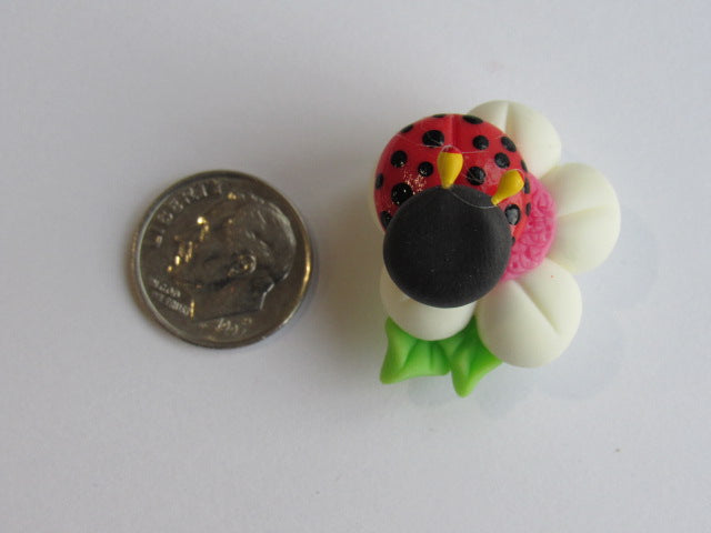 Needle Minder ~ Ladybug on Flower (Clay)