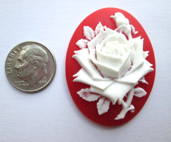 Needle Minder ~ Rose on Red