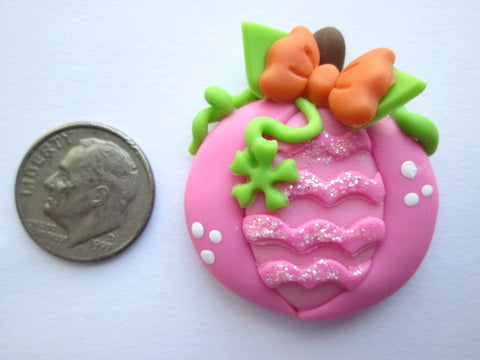 Needle Minder - Pink Pumpkin (Clay) One of a Kind!