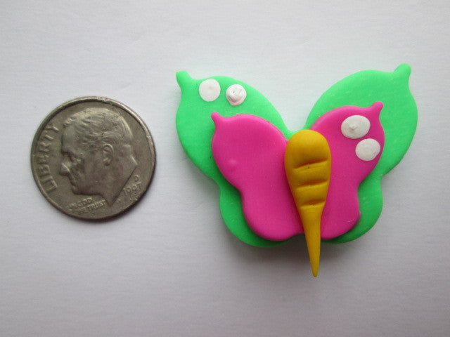 Needle Minder ~ Bright Butterfly (Clay)  One of a Kind!