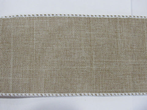 36ct Linen Banding ~ Natural/Raw with white edges ~ 2 1/2" Wide X 18"