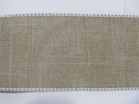 36ct Linen Banding ~ Natural/Raw with white edges ~ 2 1/2" Wide X 18"