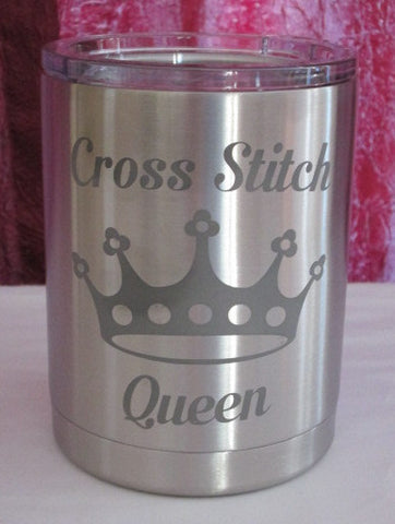 Cross Stitch Queen Stainless Tumbler 10 oz