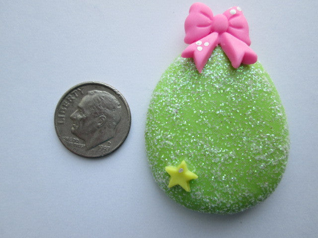 Needle Minder ~ Sparkle Green Easter Egg (Clay) ONE OF A KIND!