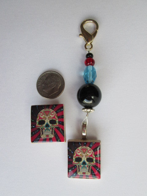 Sugar Skull #4 Mini Fob & Magnet Set
