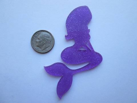 Needle Minder ~ Purple Glitter Mermaid Silhouette