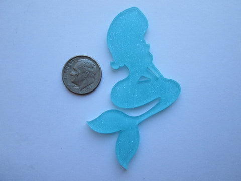 Needle Minder ~ Aqua Glitter Mermaid Silhouette