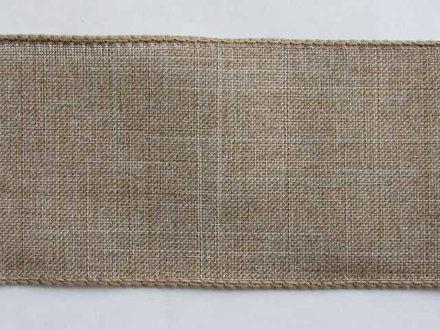 36ct Linen Banding ~ Natural/Brown ~ 2 1/2" Wide X 18"