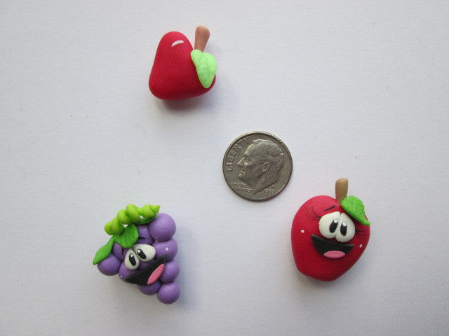 Needle Minder ~ Fruit Set 3 pcs (Clay) ONE OF A KIND!