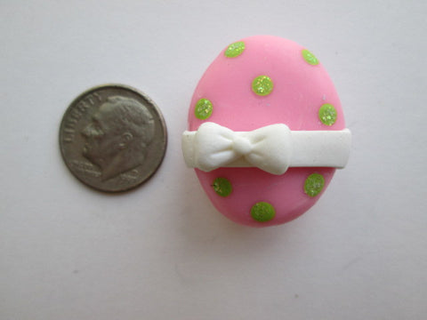 Needle Minder ~ Little Pink/Green Dots Easter Egg (Clay)