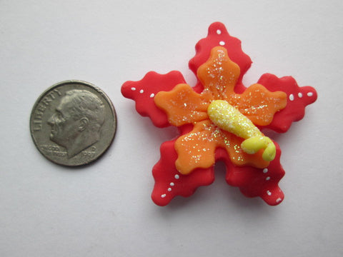 Needle Minder ~ Pretty Hibiscus (Clay) ONE OF A KIND!