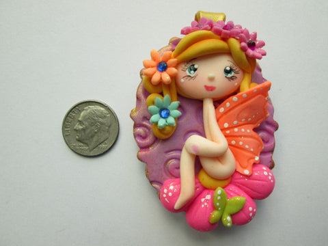 Needle Minder ~ Pretty Fairy (Clay) ONE OF A KIND!