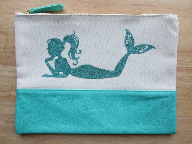 Project Zipper Bag - Glitter Mermaid (various colors)