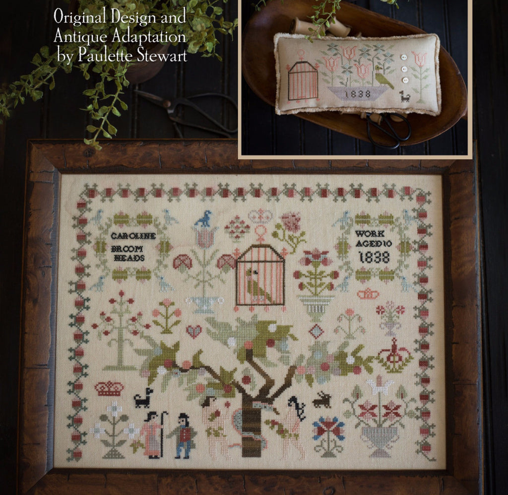 Plum Street Samplers ~ Caroline Broomhead 1838 & Little Friends