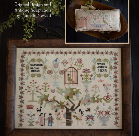 Plum Street Samplers ~ Caroline Broomhead 1838 & Little Friends