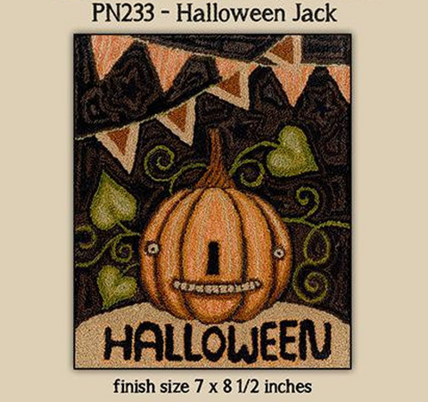 Teresa Kogut ~ Halloween Jack Punch Needle w/fabric