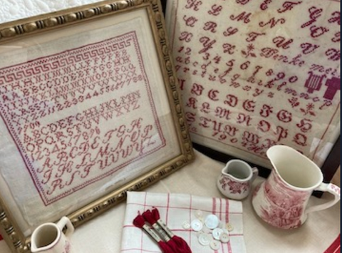 JBW Designs ~ A Collection of Antique Red Samplers