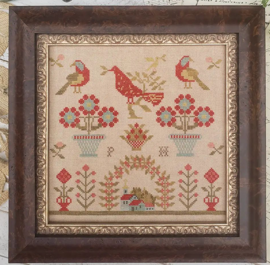 Country Stitches/With Thy Needle & Thread ~ Red Bird Sampler