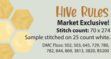Primrose Cottage Stitches ~ Hive Rules w/bonus chart (click for more images)