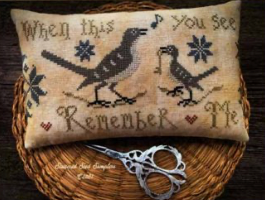 Scattered Seeds Samplers ~ Mockingbird's Message Pinkeep