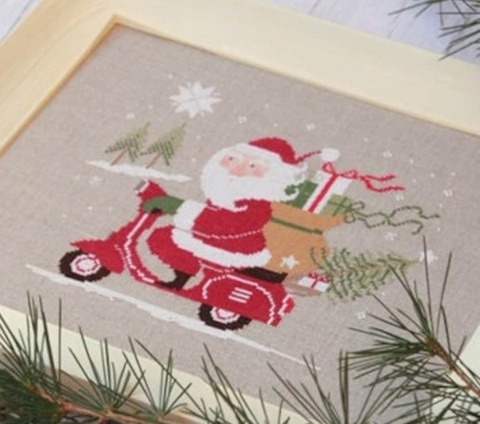 Madame Chantilly ~ Santa on a Vespa