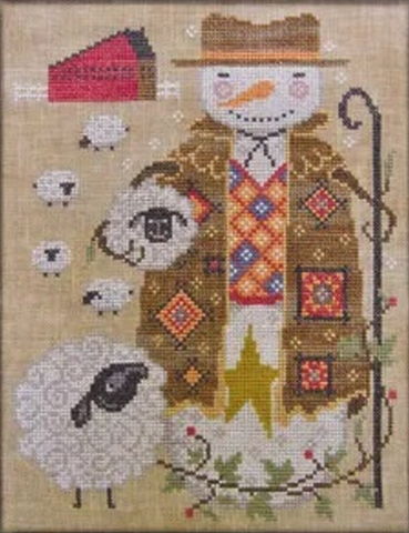 Cottage Garden Samplings ~ Snowman Collector w3 - The Sheperd