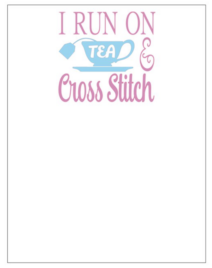 I Run on Tea & Cross Stitch Notepads
