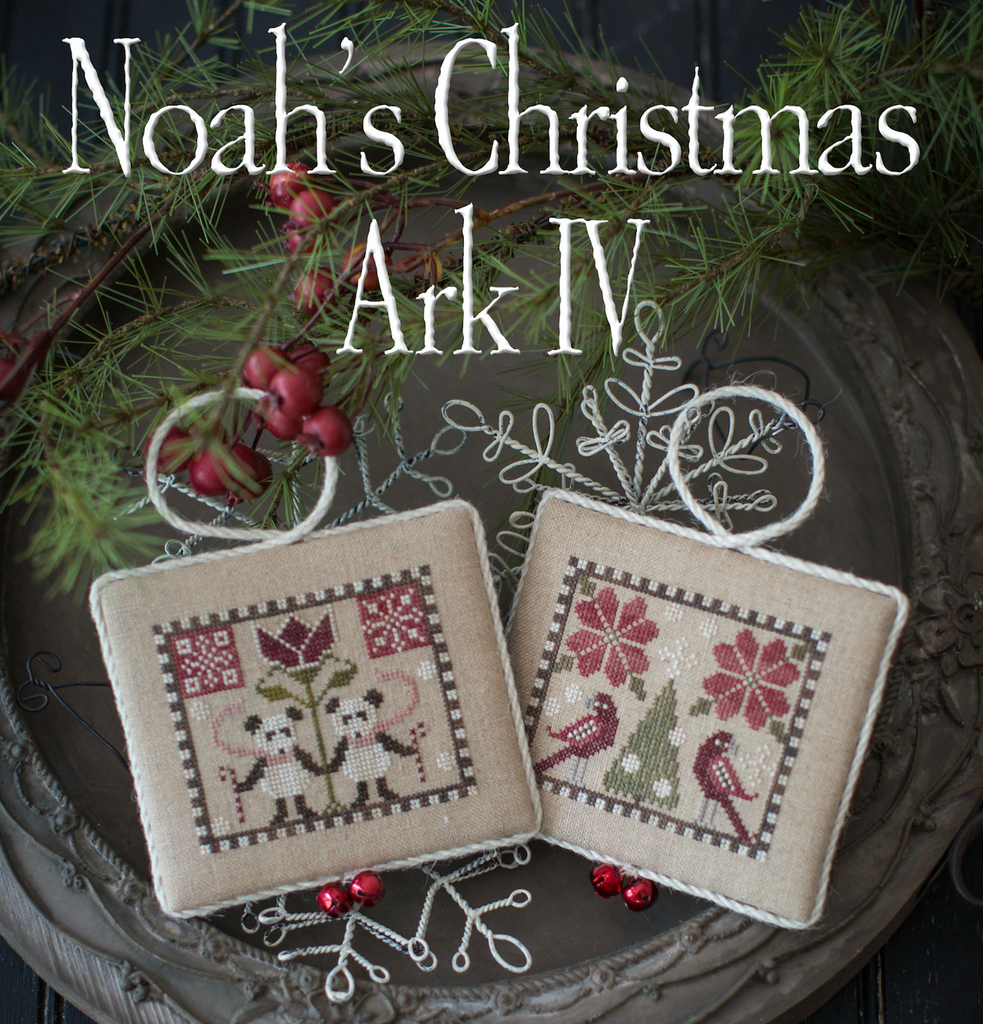 Plum Street Samplers ~ Noah's Christmas Ark #4 ~ Pandas & Parrots