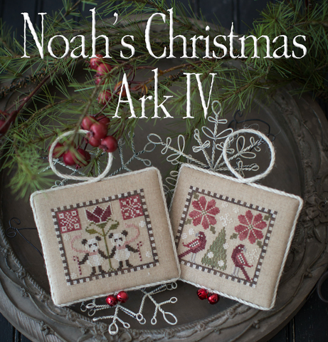 Plum Street Samplers ~ Noah's Christmas Ark #4 ~ Pandas & Parrots