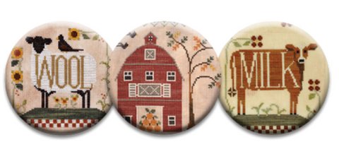 Zappy Dots Silver Zinger Set ~ Little House Needleworks Vintage Farm Set