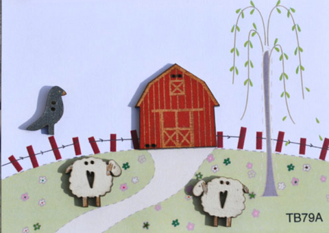 The Bee Company ~ Barn & Sheep Buttons