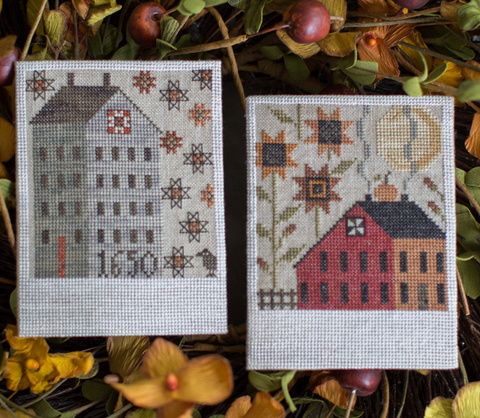 Plum Street Samplers ~ Autumn Saltboxes