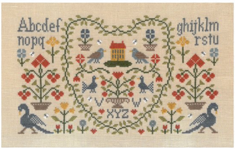 Jardin Prive' ~ New Antique Sampler