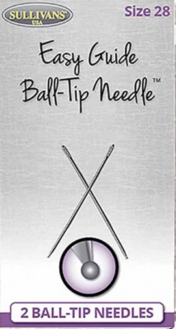 Size 28  Ball Tip Needles ~ pkg of 2
