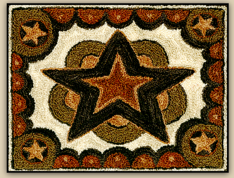 Teresa Kogut ~ Farmhouse Star Punch Needle w/fabric