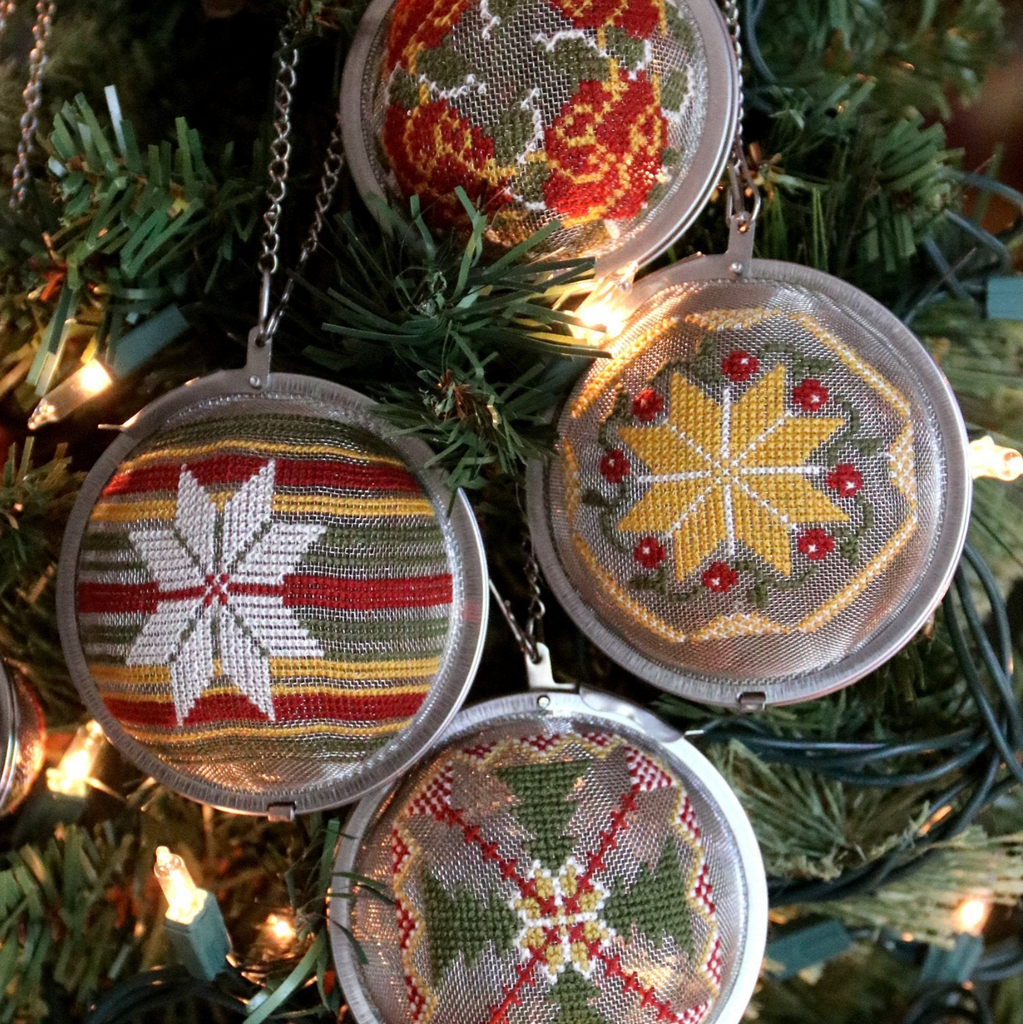 Heartstring Samplery ~ Tea Ball Ornaments