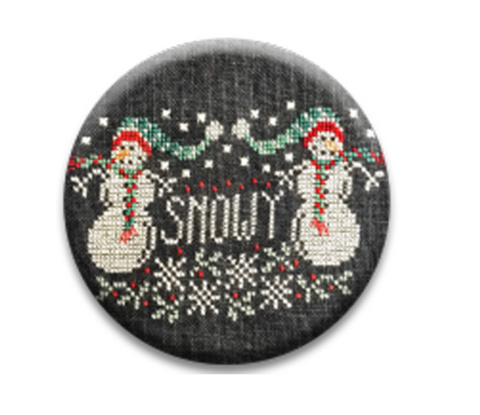 Hands On Design  ~ Chalk Full Snowy Twins Needle Nanny (Limited # In-stock!)