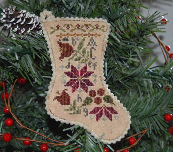 Abby Rose Designs ~ Sampler Stocking Ornament