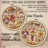 Autumn Lane Stitchery ~ Autumn Leaves and Pumpkins Please