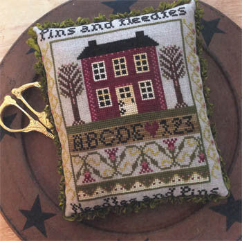 Annie Beez Folkart ~ Pins & Needles Sampler Pinkeep
