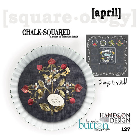 Hands On/JABC ~ Chalk Squared April w/buttons