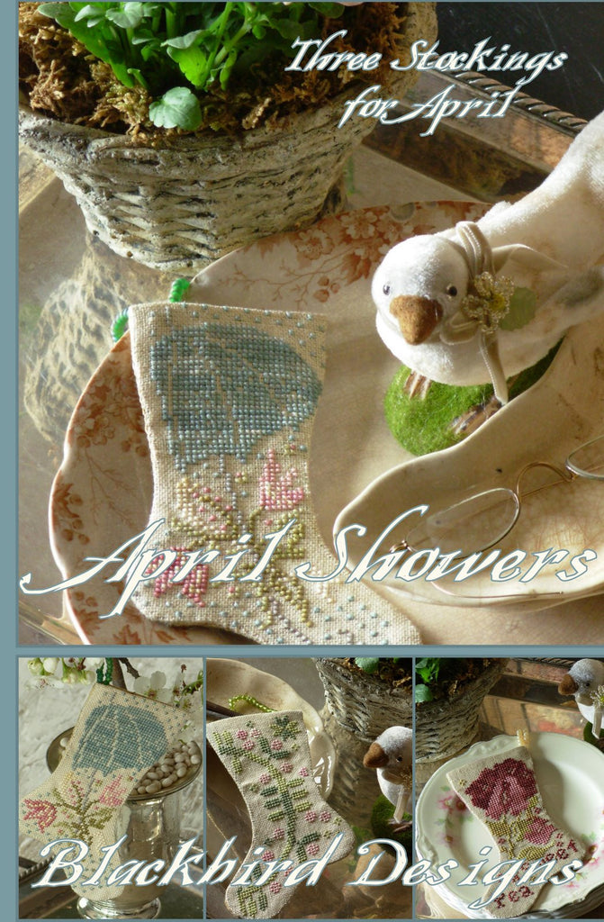 Blackbird Designs ~ Three Stockings ~ April Showers