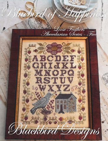 Blackbird Designs ~ Loose Feathers Abecedarian Series ~ Bluebird Of Happiness