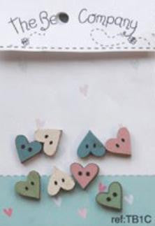 The Bee Company ~ Mini Assorted Hearts (Pink)