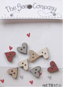 The Bee Company ~ Mini Assorted Hearts (Red)