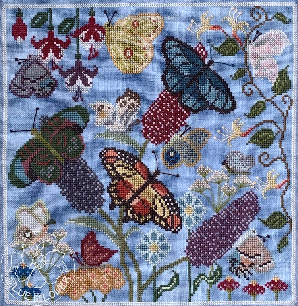 The Blue Flower ~  Butterfly Garden