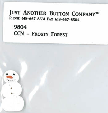 Country Cottage ~ Frosty Forest JABC Snowman Button